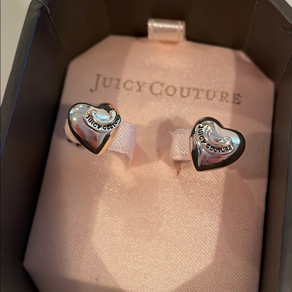 Juicy couture heart earrings